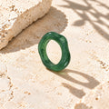 Niska green sculptural replica ring product view 4