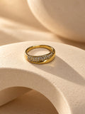 Niska Golden Sweep Stone-Studded Ring view 2
