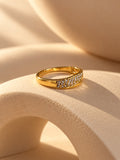 Niska Golden Sweep Stone-Studded Ring view 4