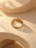 Niska Golden Sweep Stone-Studded Ring view 5