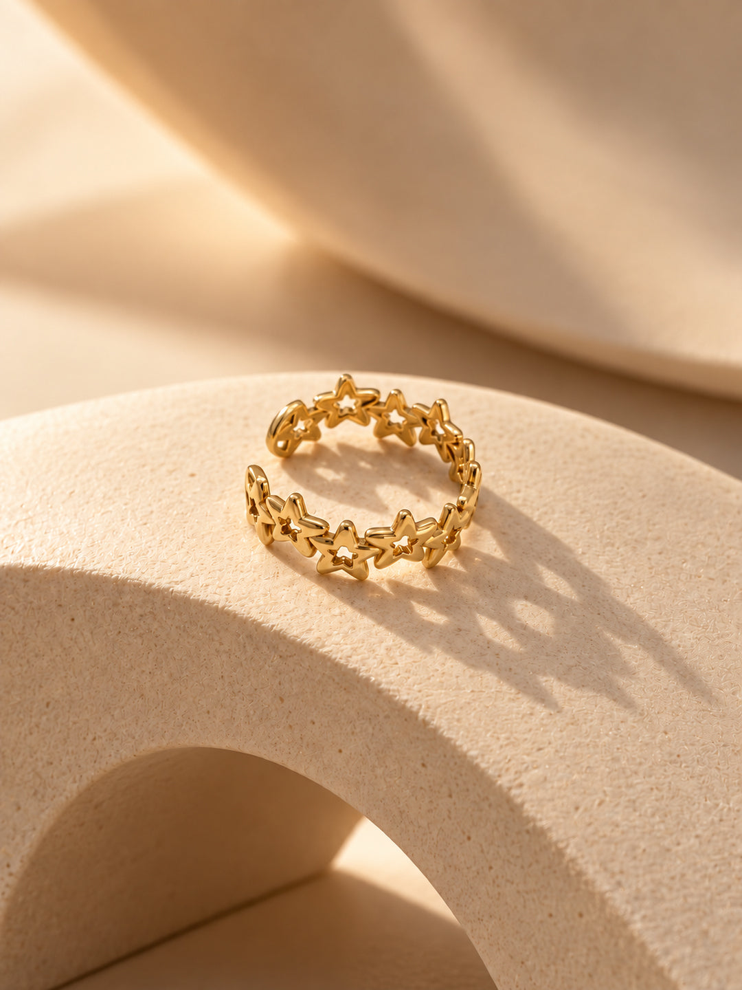 Niska gold-tone star cutout replica ring, product view 5