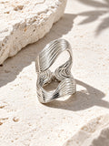 Niska statement ring alternate product angle on white stone