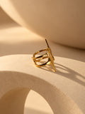 Niska gold-tone Celestial Twin Star Replica Ring detail