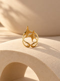 Niska gold-tone Celestial Twin Star Replica Ring detail