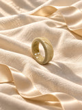 Niska marbled cream statement ring replica on ivory linen
