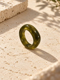 Niska olive green marbled replica statement ring 5