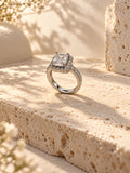 Niska rectangular halo replica ring product view 5