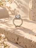 Niska rectangular halo replica ring product view 6