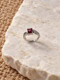 Niska raspberry pink rectangular AD Stone ring product image 3