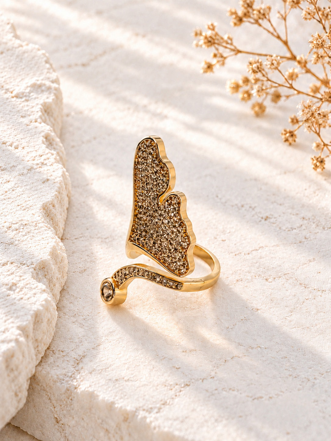 Niska sculptural pavé replica statement ring view 7