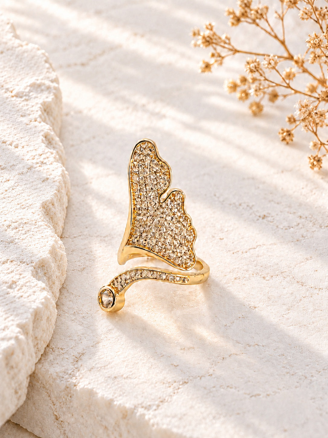 Niska sculptural pavé replica statement ring view 9
