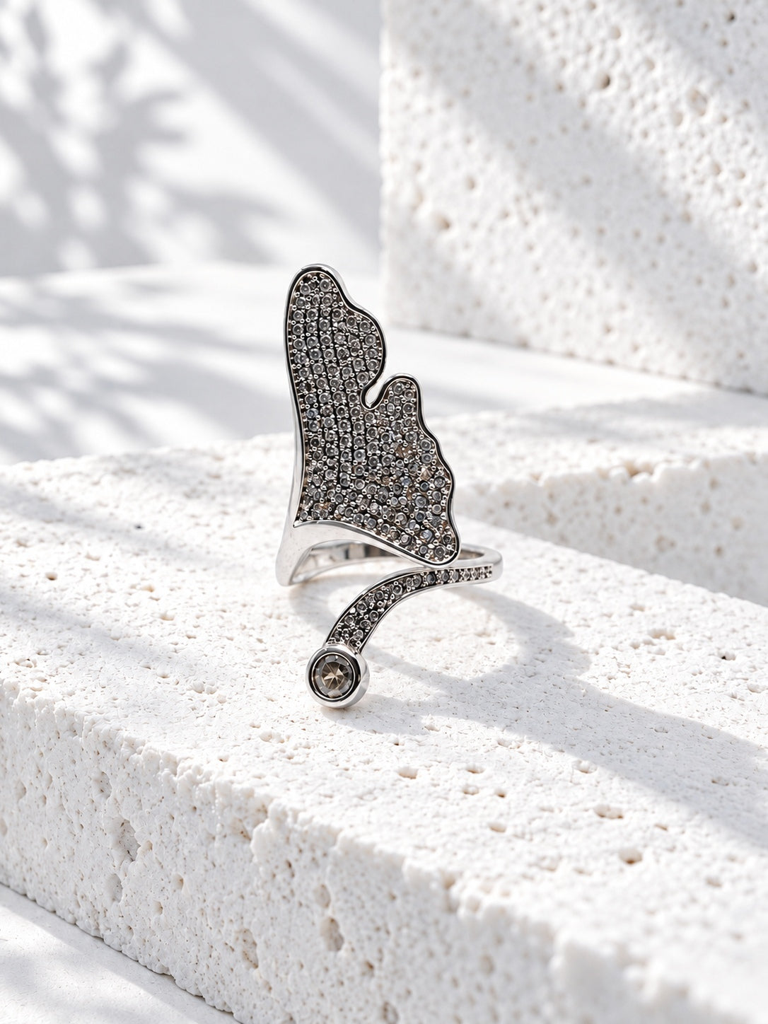 Niska sculptural AD stone statement ring product view 2