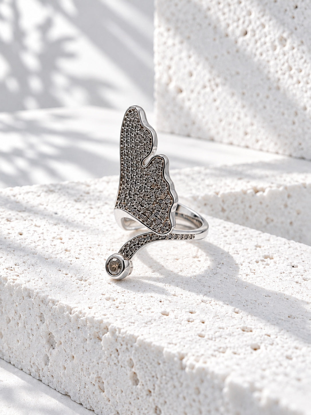 Niska sculptural AD stone statement ring product view 3