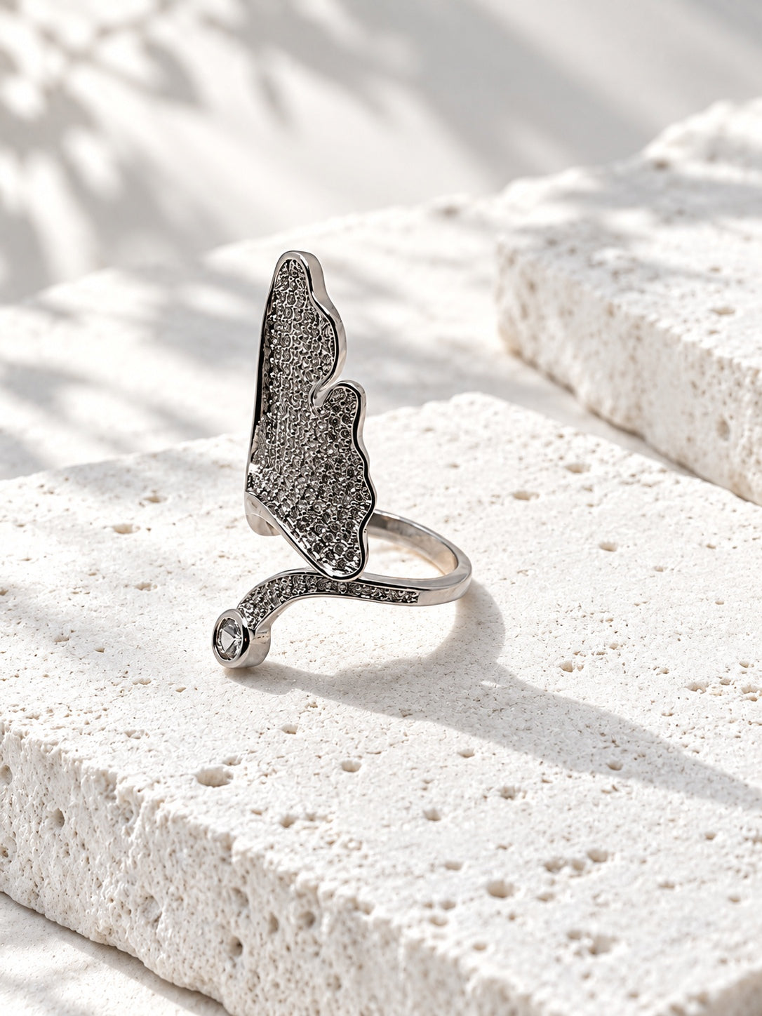 Niska sculptural AD stone statement ring product view 4