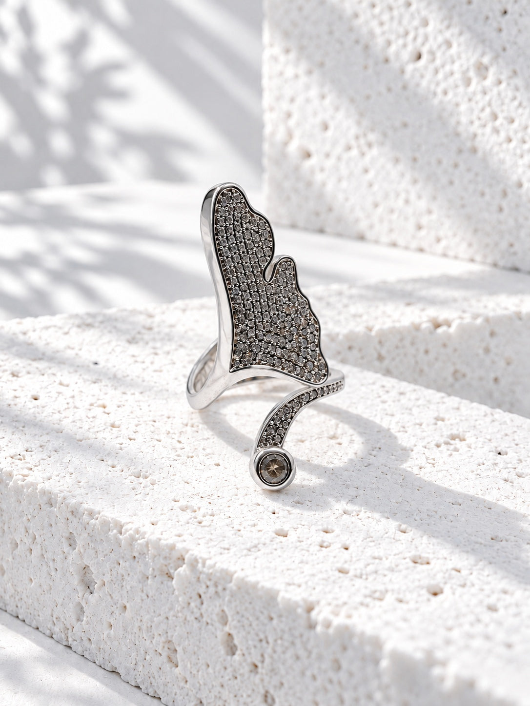 Niska sculptural AD stone statement ring product view 5