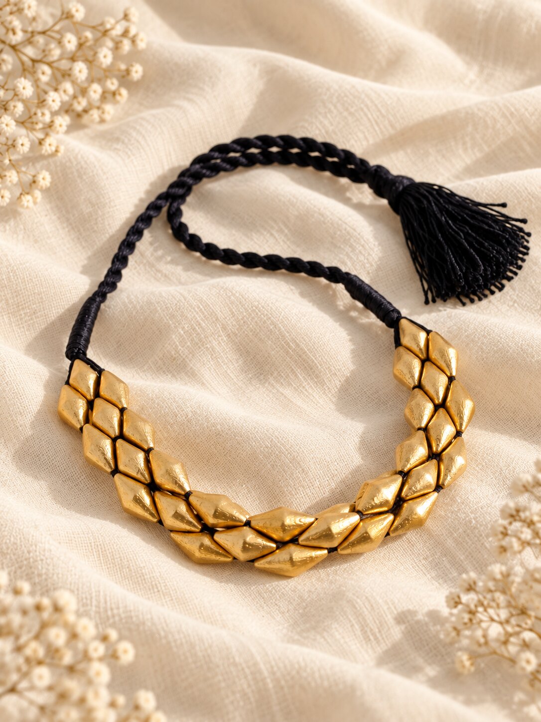 Golden Tone Dholki Choker