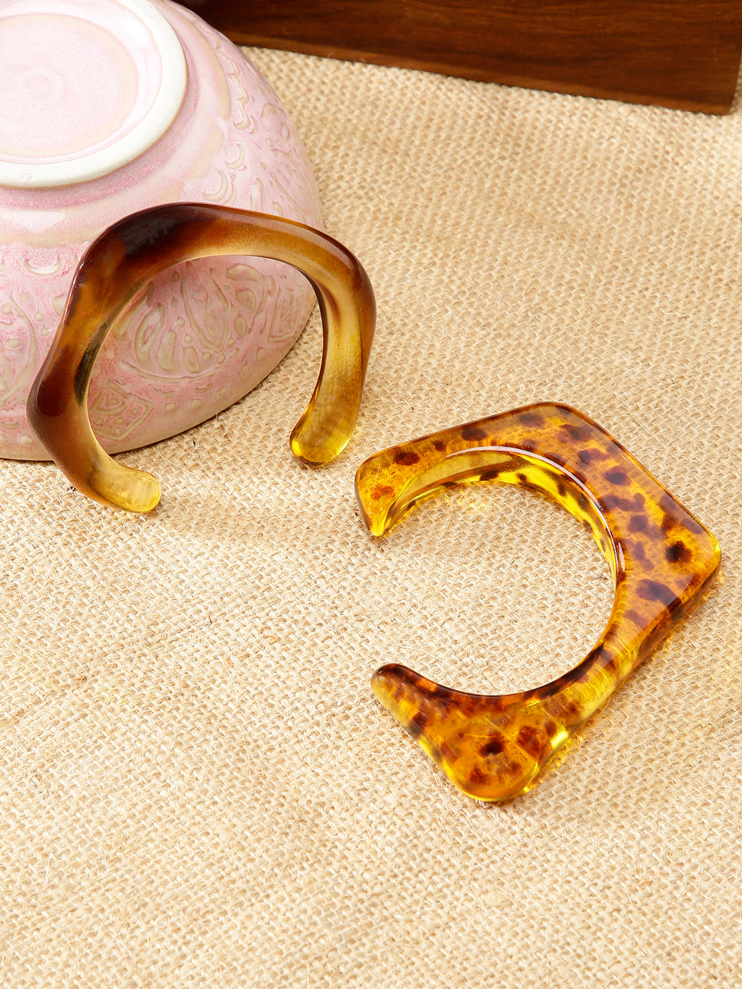 Ocean Mist Resin Bangle Set of Two