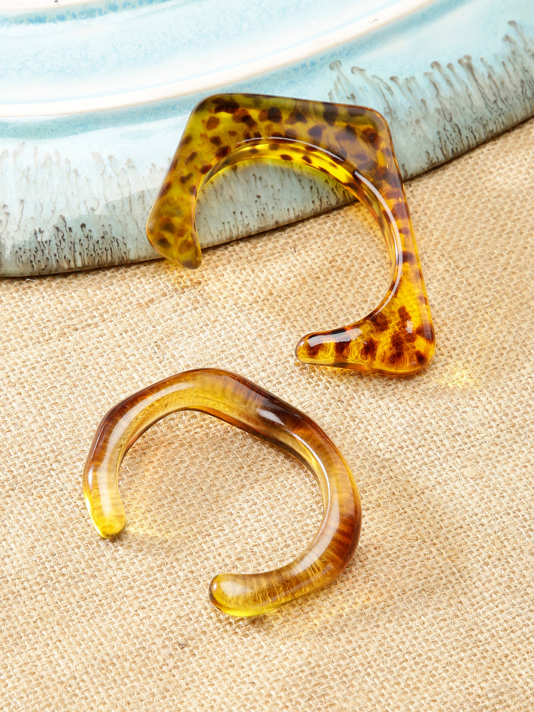 Ocean Mist Resin Bangle Set of Two