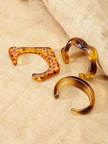 Frosted Chic Resin Set of Three