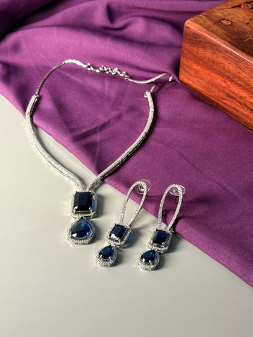 Emerald Starling: Graceful Jewelry Set- Blue