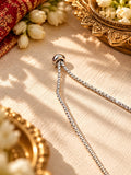 Silver plated bracelet clasp detail