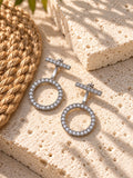 Niska AD Stone Silver replica circular drop earrings view 6