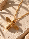 Niska Golden Bee Pendant Necklace detail view