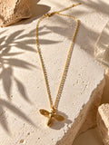 Niska Golden Bee Pendant Necklace detail view