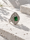 Niska green AD stone statement ring RI26N10453 product view 5