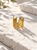 Niska Molten Gold Replica Statement Ring editorial product view