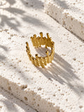 Niska Molten Gold Replica Statement Ring editorial product view
