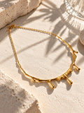 Niska molten gold-tone drip statement necklace, product view 1