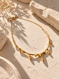 Niska molten gold-tone drip statement necklace, product view 3