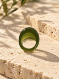 Niska olive green chunky dome replica ring product view 3