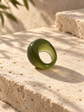 Niska olive green chunky dome replica ring product view 4