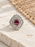 Niska ruby red AD stone statement ring view 3