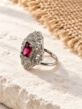 Niska ruby red AD stone statement ring view 5