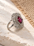 Niska ruby red AD stone statement ring view 6