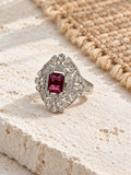 Niska ruby red AD stone statement ring view 7